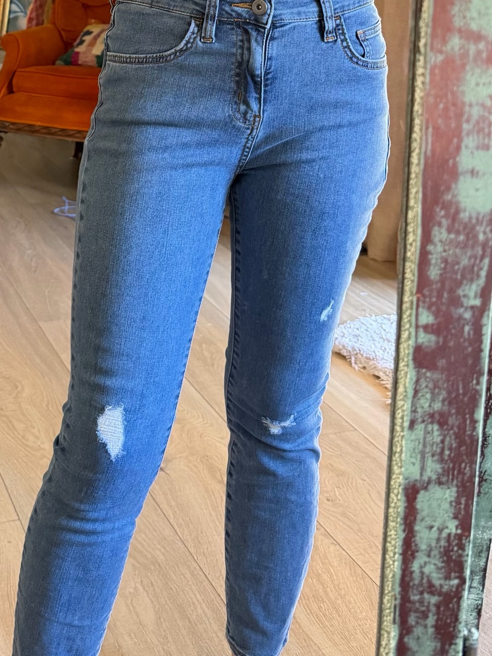 VANs Blue Women's Distressed Skinny Jeans size 26
